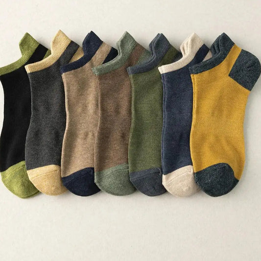 3 Pairs Men’s Premium Cotton Ankle Socks – Breathable Design for Active Comfort